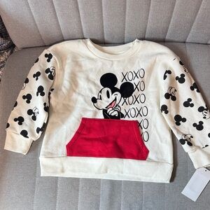 Disney Mickey Mouse Kids Hoodie - White and Red